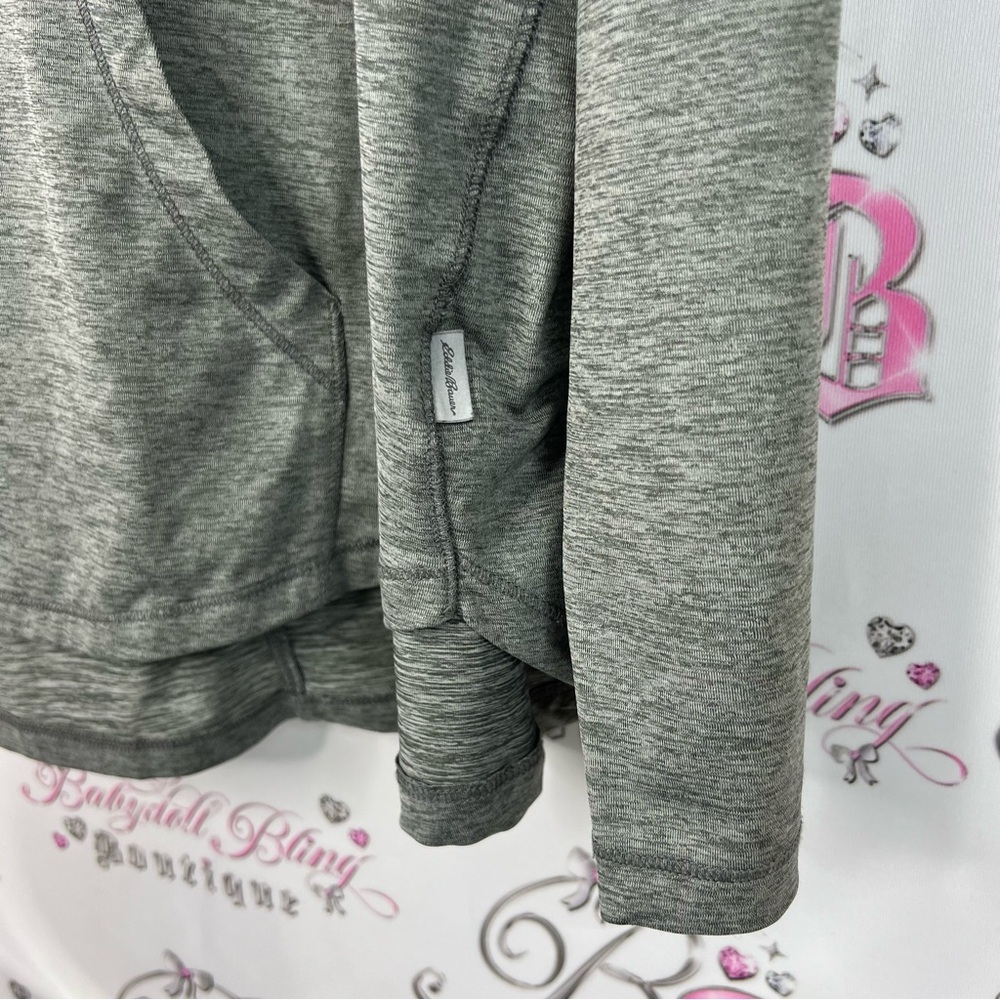 Eddie Bauer hoodie sweater stretchy lightweight Charcoal Heather Hoodie - Picture 3 of 6